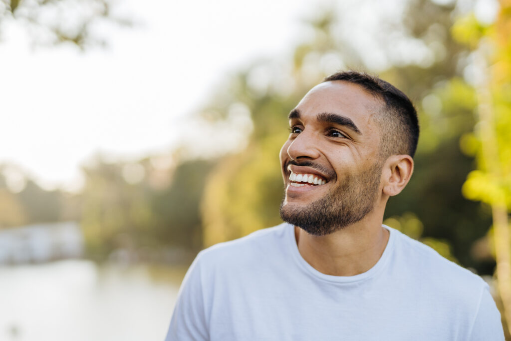 Happy man after receiving the PTSD Treatment