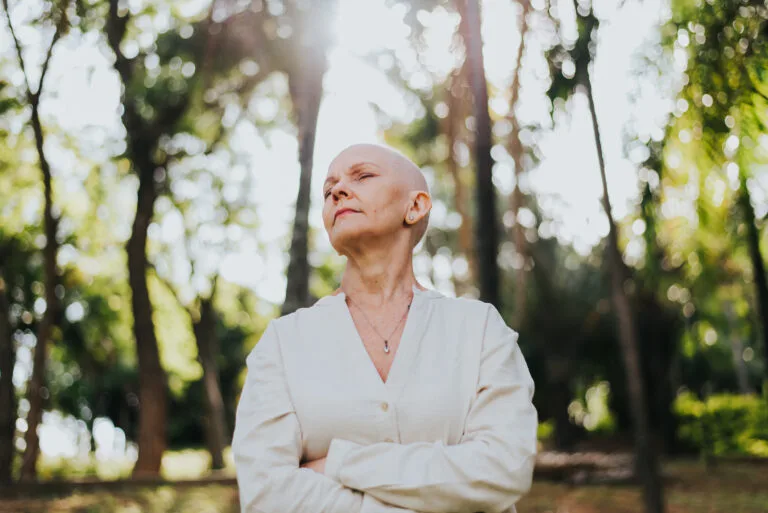 Portrait of a woman with cancer oncology patient