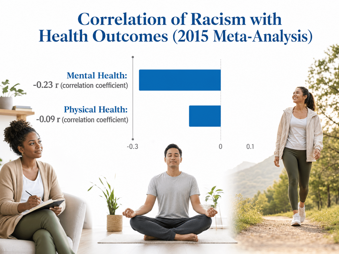 Chart showing Correlation of Racism with Health Outcomes (2015 Meta-Analysis)