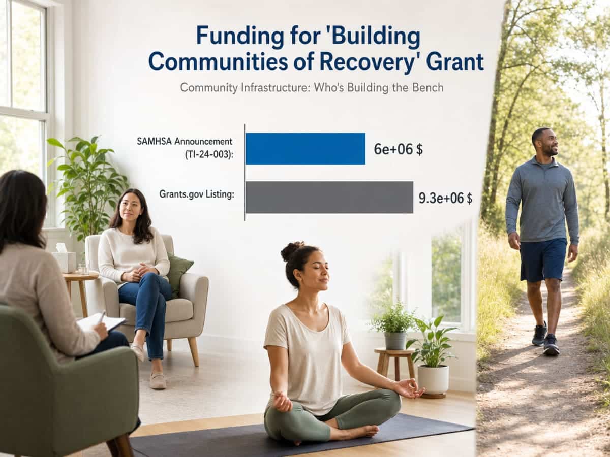 Chart showing Funding for 'Building Communities of Recovery' Grant
