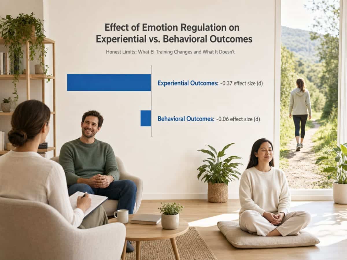 Chart showing Effect of Emotion Regulation on Experiential vs. Behavioral Outcomes